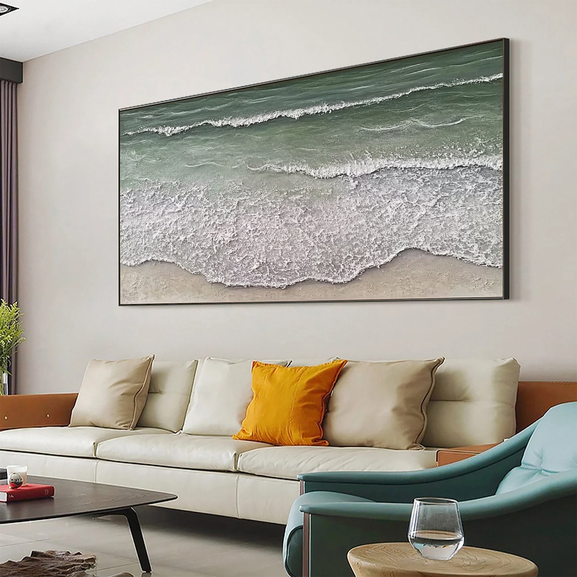 3D Heavy Texture Ocean Wave Oil Painting CZ0070 - Viral Wall Art